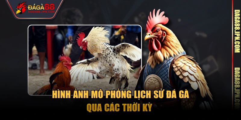 Hình ảnh mô phỏng lịch sử đá gà qua các thời kỳ 